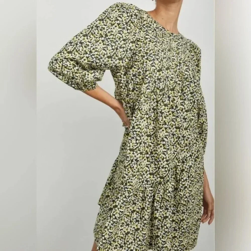 Rails Mini Dress in Olive Green Floral Print